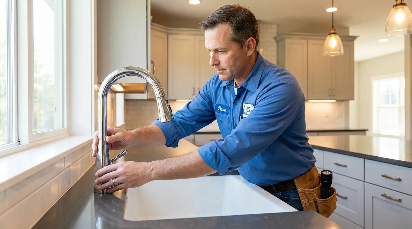 Kitchen faucet installation by Johns Plumbing LLC in Hawthorne
